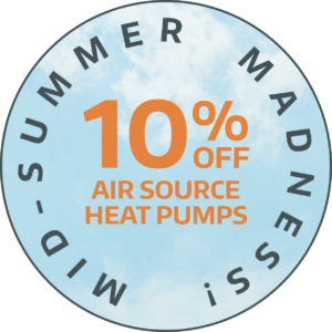 Mid-summer madness save 10% on Panasonic air source heat pumps at Finn Geotherm