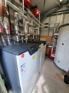 inside the heating plant room at Quayside Court in Suffolk