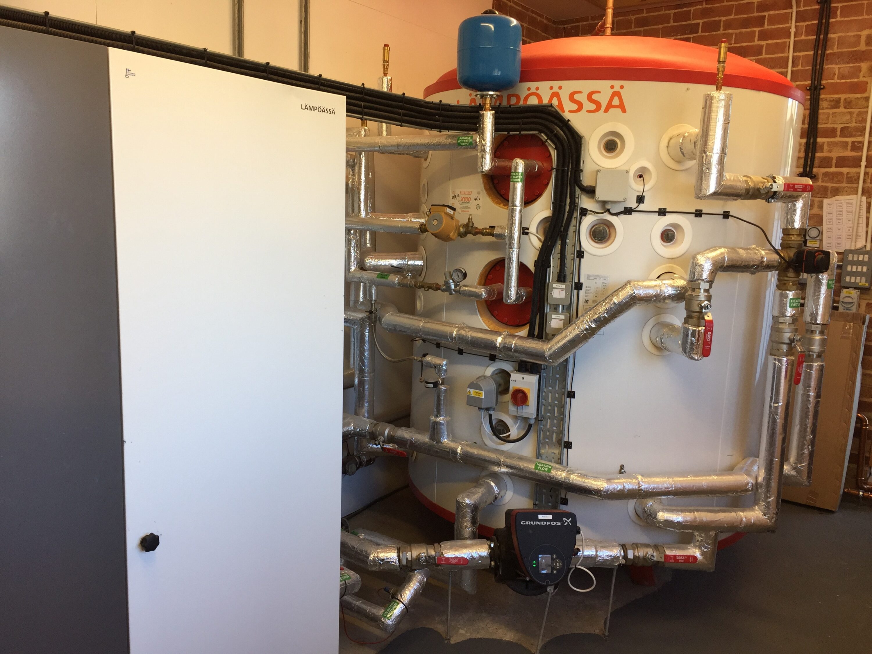 a ground source heat pump installed by Finn Geotherm