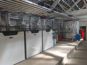 a large scale ground source heat pump system installed by Finn Geotherm