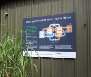 a storyboard to explain how the air source heat pump works at Banham Zoo that was installed by Finn Geotherm